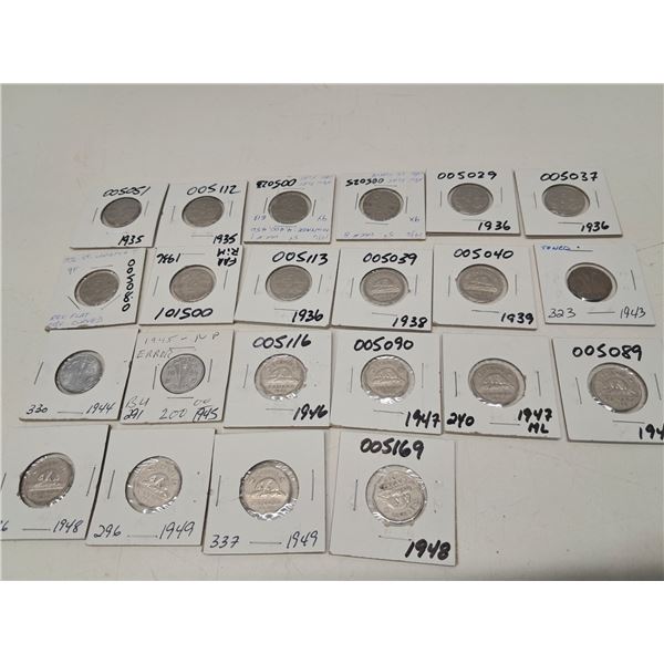 " lot of 5 cent coins"