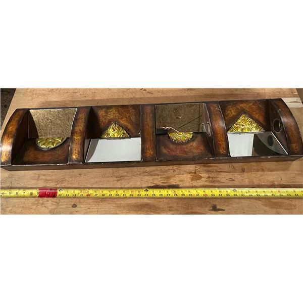 Decorative Wood with Candle Slot and Mirrors