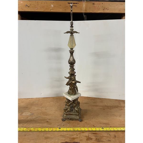 Vintage Ornate Table Lamp (Angel Designs) With Marble Base