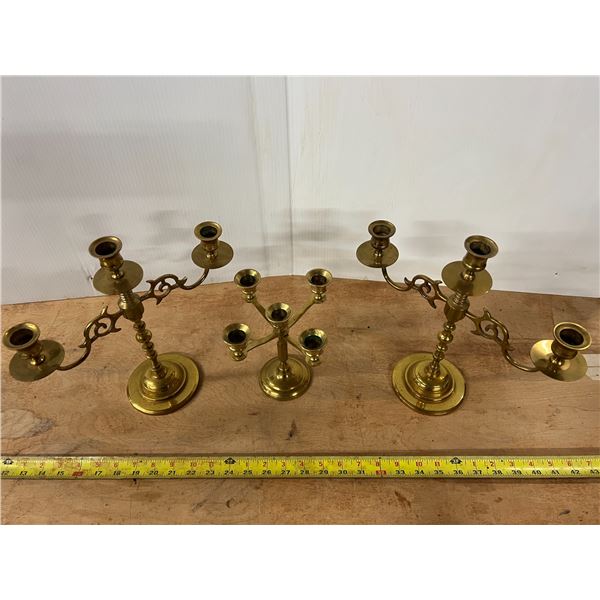 Vintage Brass plated Candle Holders