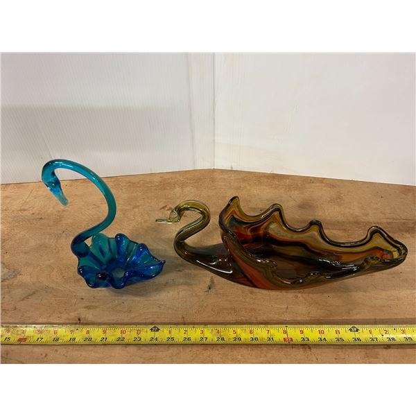 Swan Design Glass Bowls