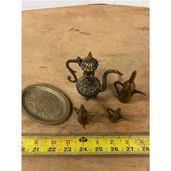 Miniature Brass Turkish Coffee/ Tea Set