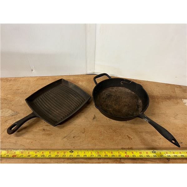 Iron Skillets and Grill Pan