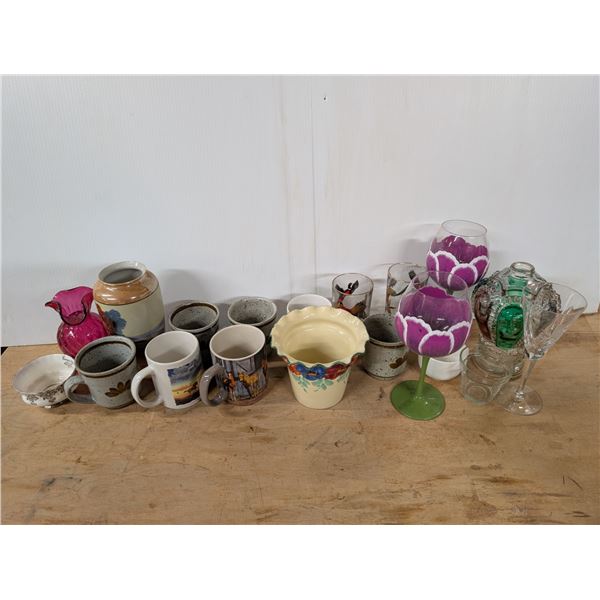 Lot of Miscellaneous Glassware glasses/ Mugs and etc.