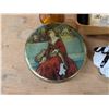 Image 2 : Box of Miscellaneous Vintage Items ( Tin, Glass Dish and etc.)