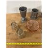 Image 2 : Lot of Vintage Items (Cups, Serving Plate, Coffee Maker, Water Bottle)
