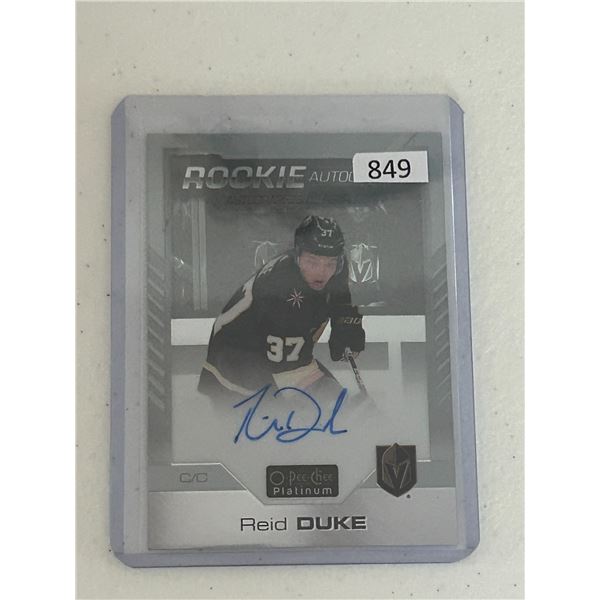 Reid Duke - Autographed Rookie Card