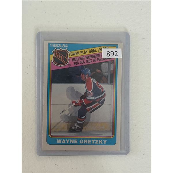 Wayne Gretzky - 1983-84 Power Play Goal Leader - Hockey Card