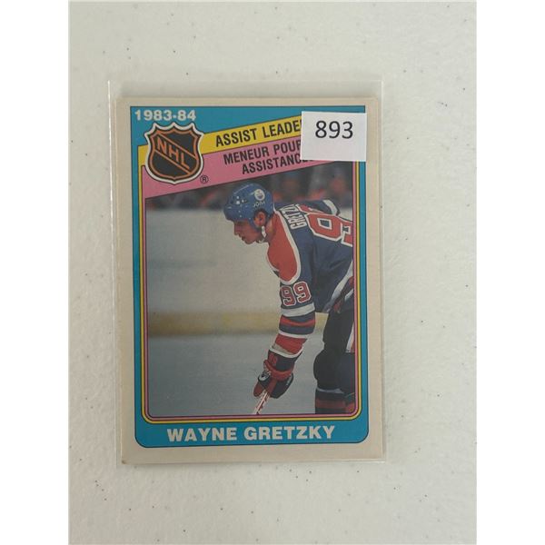 Wayne Gretzky - 1983-84 Assist Leader - Hockey Card