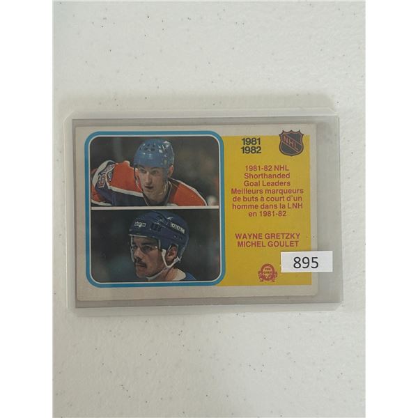Wayne Gretzky - 1981-82 Hort-Handed Goal Leader - Hockey Card