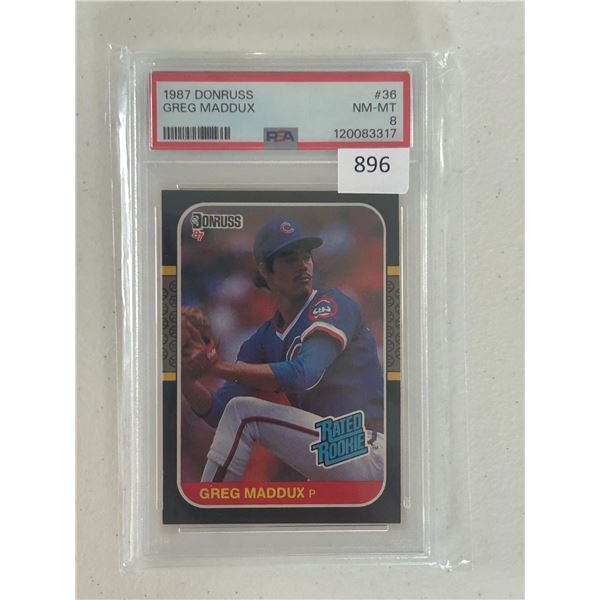 Greg Maddux - Rookie Card - Graded Near Mint/Mint
