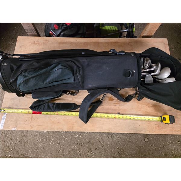 Golf clubs and bag