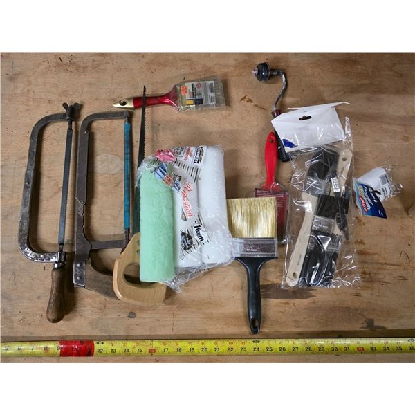 Handsaws and paint brushes