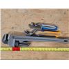 Image 2 : 24" monkey wrench and 2 pliers