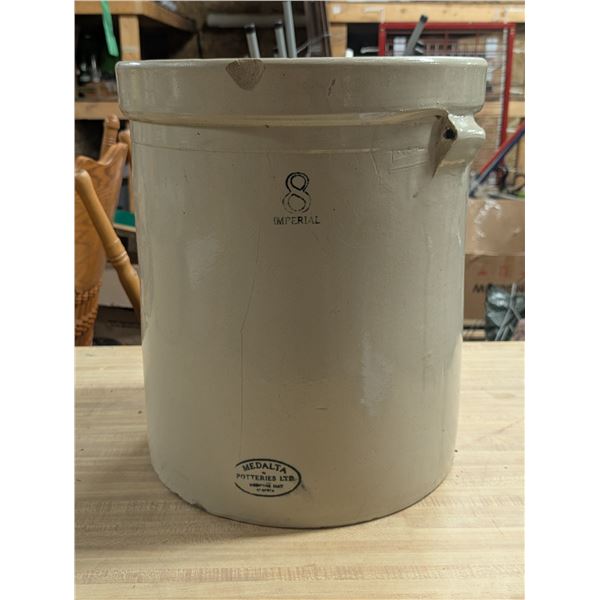 8 Imperial Medalta Crock (Some Damage)