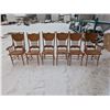 Image 1 : Set of Dinning Room Wood Chairs (2) W/ Arm Rests 45"x22"x18"