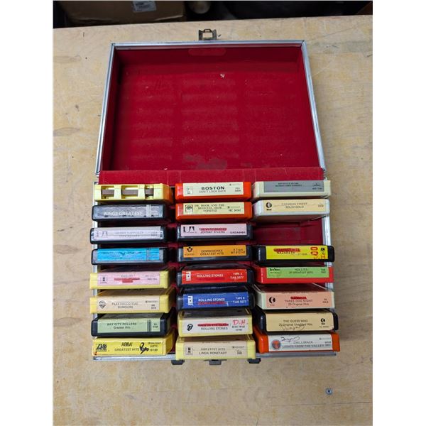 Box of 8 Tracks w/ Carry case