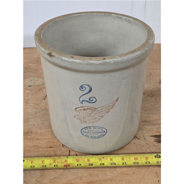 #2 redwing crock-10"H and crack on the bottom