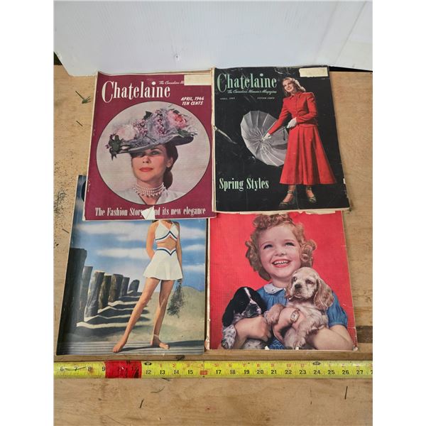 3- chateline magazines from 1946 and 1948