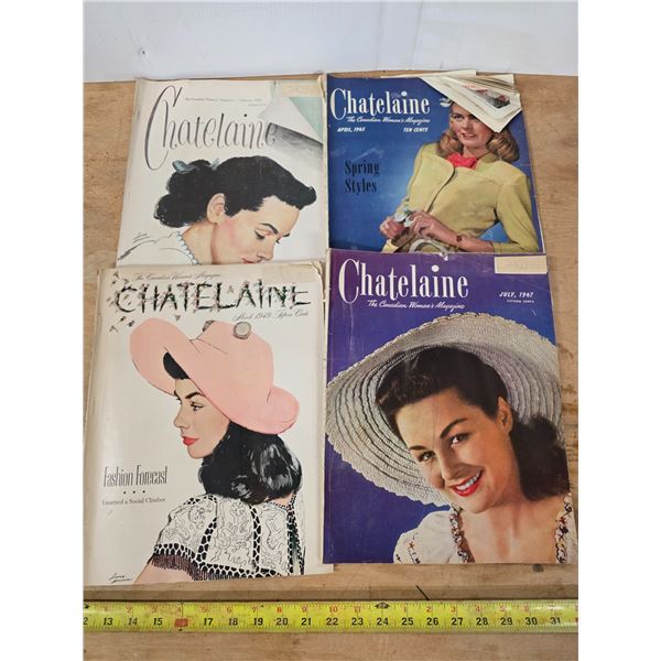 Chateline magazines from 1945- 1947 and 1949