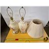Image 1 : 2 vintage glass lamps- both works- with shades
