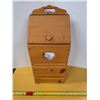 Image 1 : Wood storage cubby with contents- 25"H