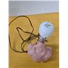 Image 3 : Pink glass lamp- works