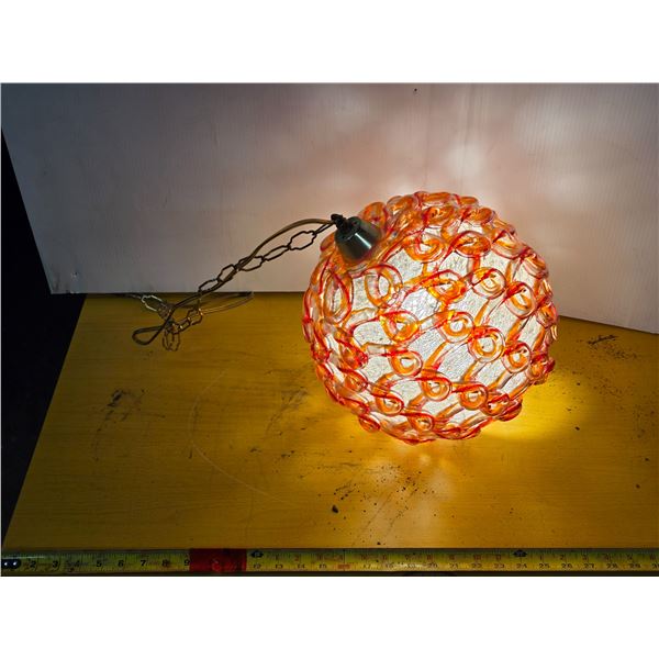 Circular glass lamp- works