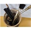 Image 2 : Weave basket with fire place tools and vacuum parts