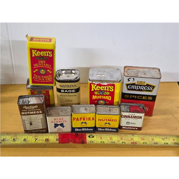 Collector spice tins