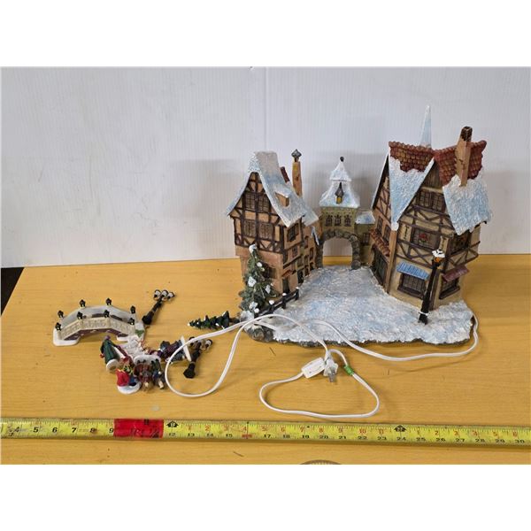 Light up christmas village- works