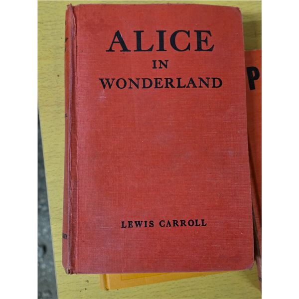 Lot of antique books- pinocchio and alice in wonderland- both 1930's