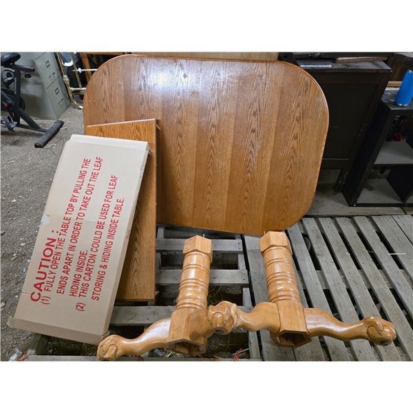 wood dinning table- disassembled