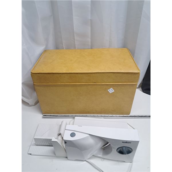 "meat slicer + storage bench" slicer not tested