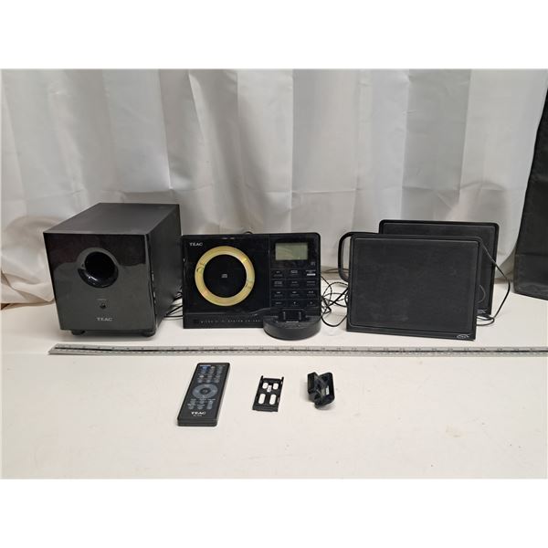 "Cd player and speakes" not tested