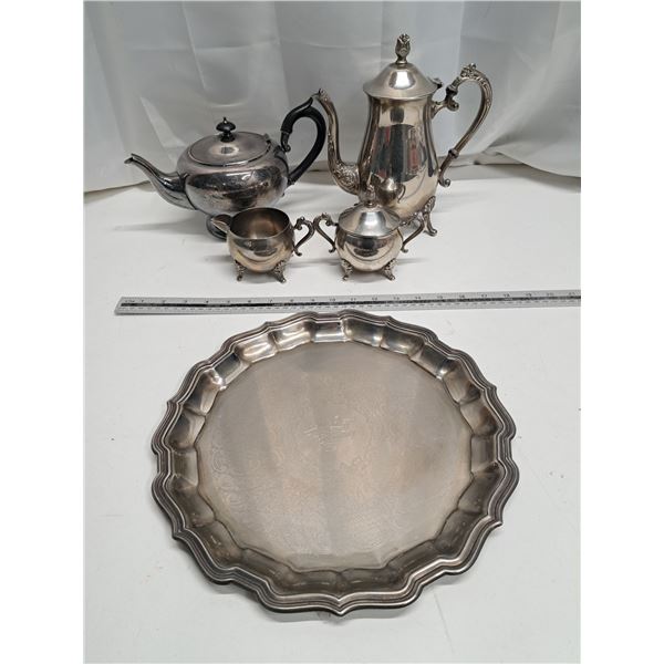 "elegance silver plated on steel" kettle set