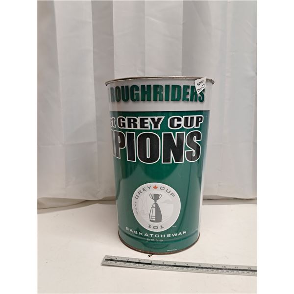 "roughrider garbage can" tin