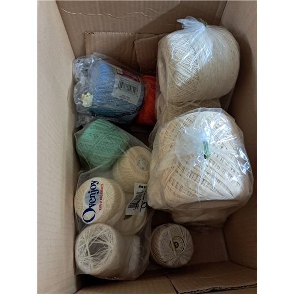 "full box of multi rolls of yarn" (not all individually pictured)