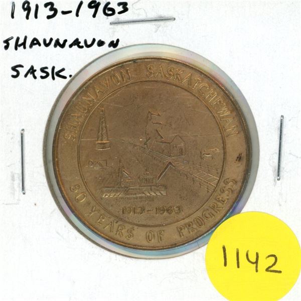 1913 – 1963 Shaunavon Sask. Trade Dollar. Unc.