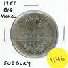 Image 1 : 1951 Big Nickel medal from Sudbury Ontario. Unc.