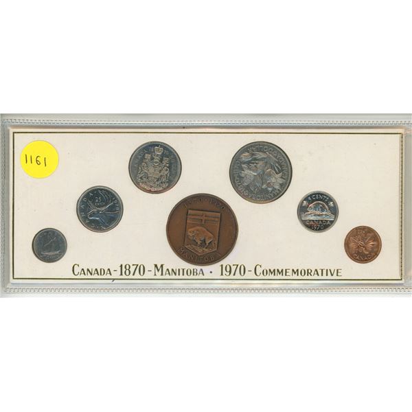 1870 – 1970 Manitoba Centennial Year Set with Manitoba bronze medal.