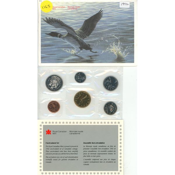 1992 Proof Like Set. Includes Scarce 1992 Caribou 25 Cents.