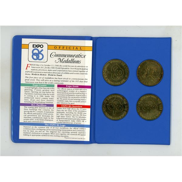 EXPO 86 medal Set. Housed in its original case.