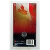 Image 2 : 2001 Colourized Canada Day Red Maple Leaf 25 Cents. Housed in its original unopened RCM folder.