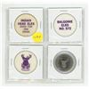 Image 1 : Set of 4 Elks Club Tokens.