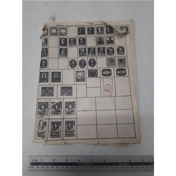 Very old World Stamp Collection in album with stamps.