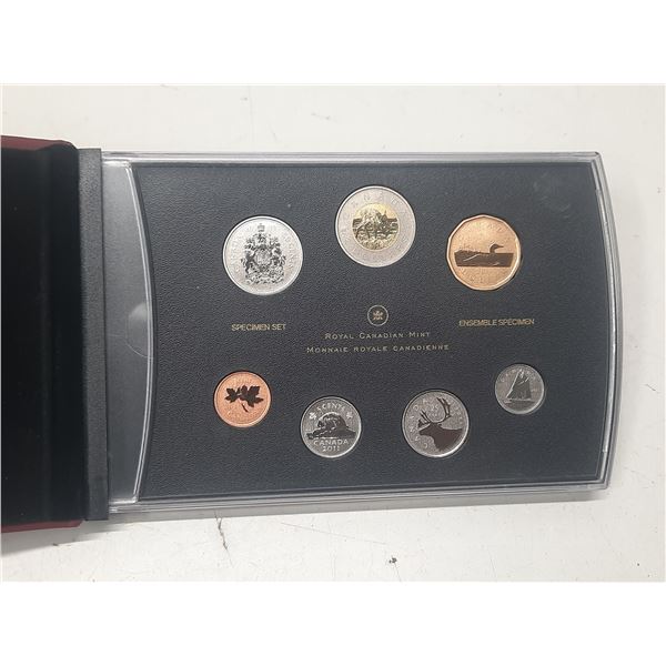 2011 Special Edition Specimen Set. 7-coin set. The $2 Toonie depicts an Elk calf. Housed in its orig