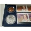 Image 2 : 1953 – 2003 Queen Elizabeth II Coronation Stamp and Coin Set. Includes 4 coins and 4 stamps