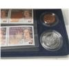 Image 3 : 1953 – 2003 Queen Elizabeth II Coronation Stamp and Coin Set. Includes 4 coins and 4 stamps