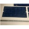 Image 2 : Fancy blue case with 3 trays, each holding 18 large coins. Used.
